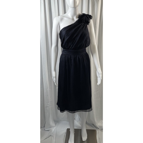 The Limited Event NWT One Shoulder Cocktail Party Dress Blue 10 bridesmaid 81-22 - Picture 1 of 16